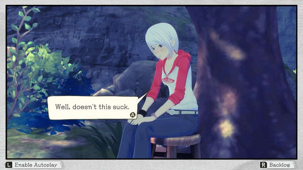 Ashley from Another Code looking sad and saying “well, doesn’t this suck”
