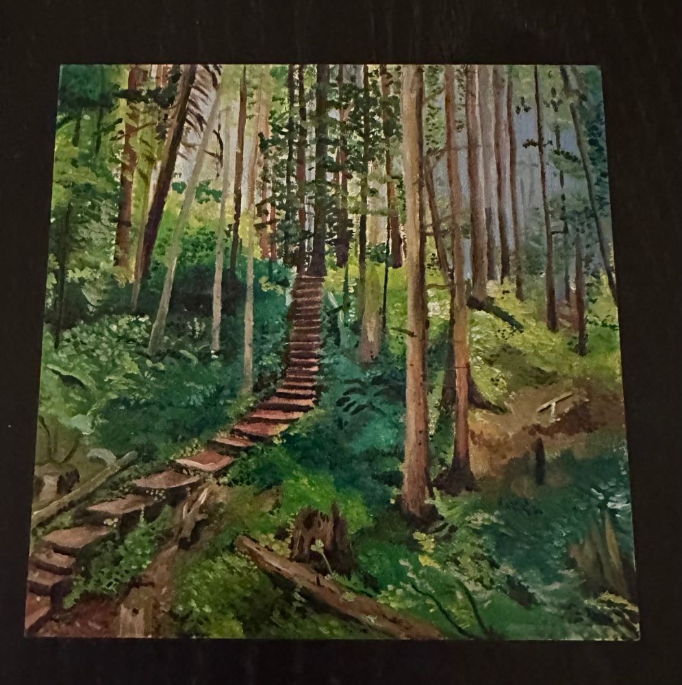 Painting of a forest path
