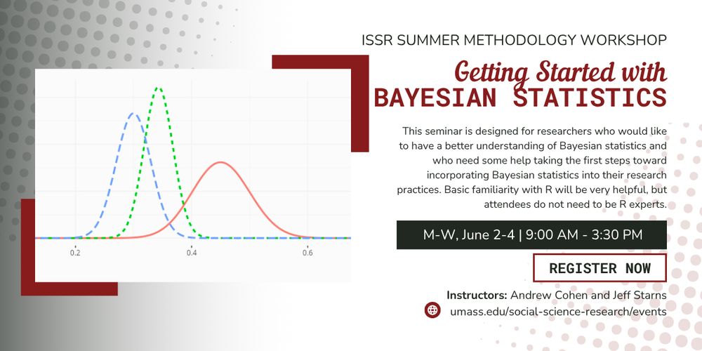 ISSR flyer promoting summer workshop Getting Started with Bayesian Statistics