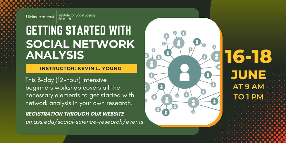 ISSR summer methodology workshop ad for Getting Started with Social Network Analysis