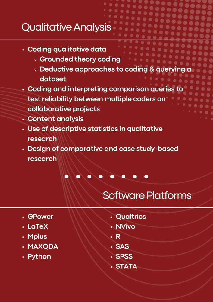 ISSR flyer promoting services in qualitative analysis and software platforms