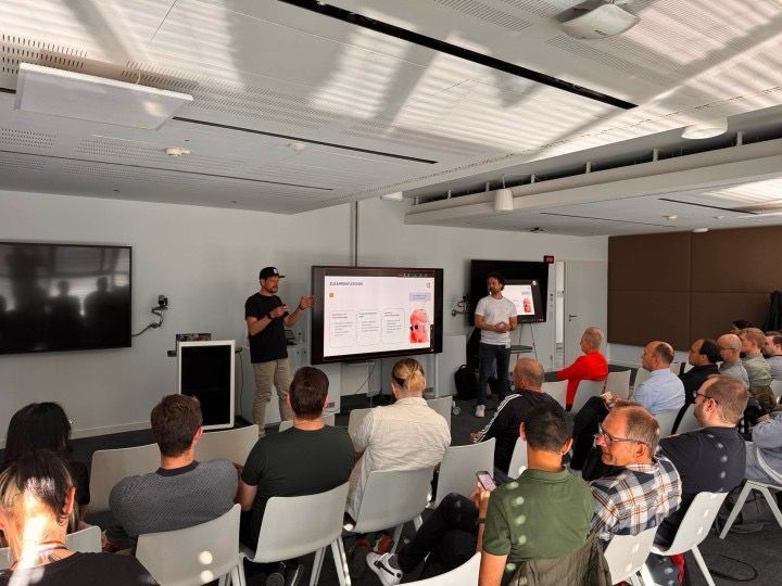 Matthias and me presenting at Global Azure Cologne 