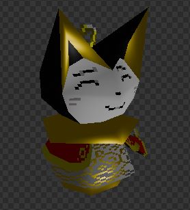 Angela with a happy smile, and moody lighting from a low angle.