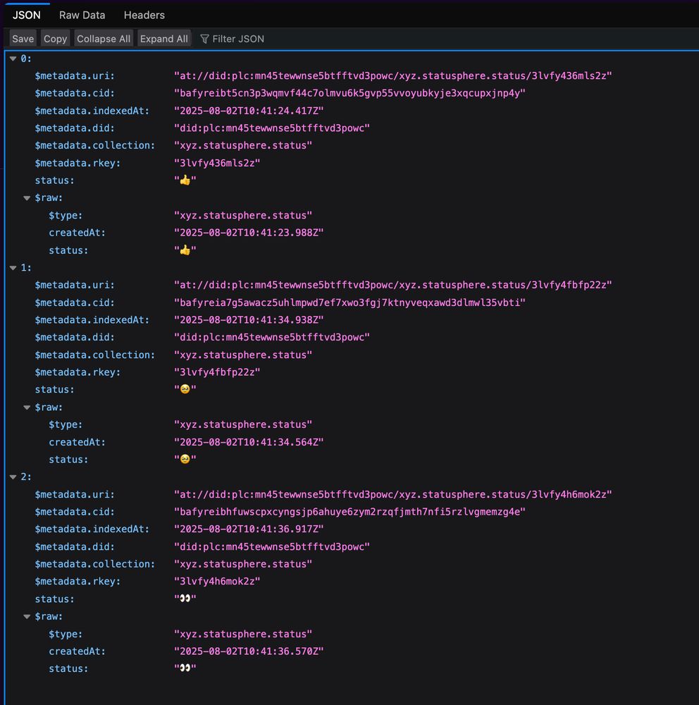 the elastic search query response for "query": { "match_all": {} }