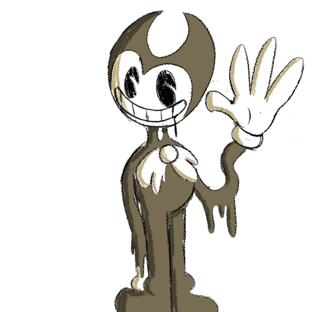 Bendy from batim, recently formed, waving hi