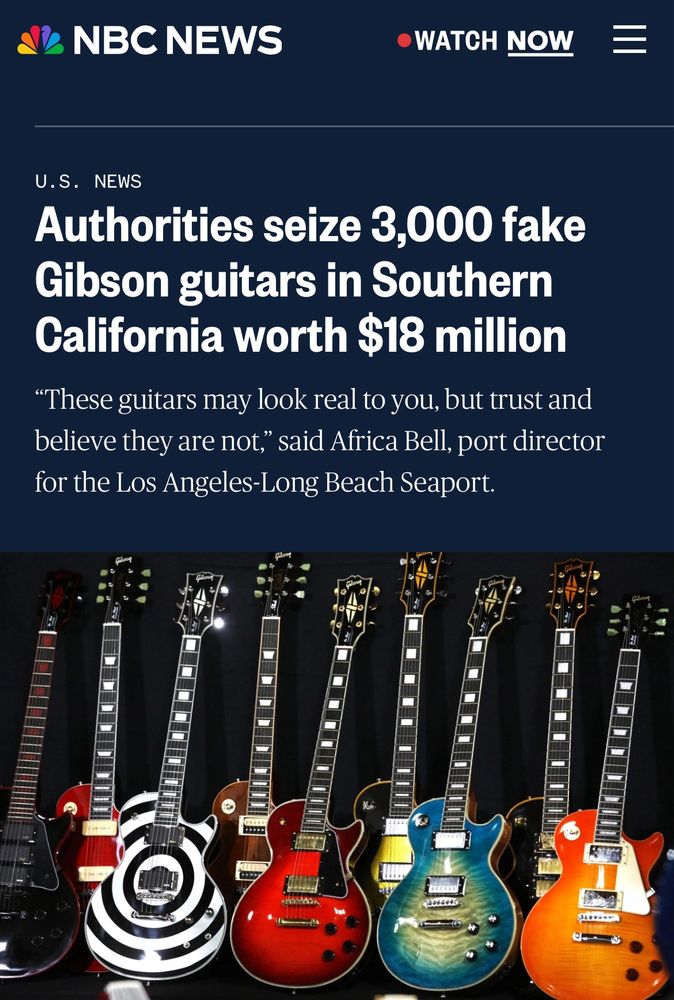 Fake Gibson guitars