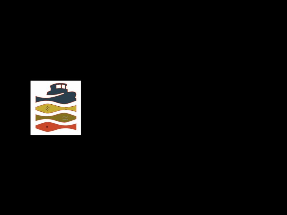 A recoloured image of the new logo for my city. The top emblem is of a tugboat, beneath it is a wave representing an oar, a wave representing the river, and lastly a wave shaped like salmon. Combined they could be seen to represent the function and history of the Fraser River.