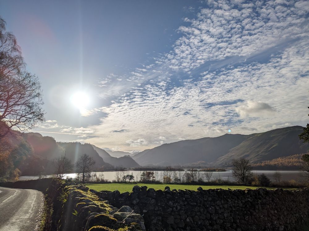 Derwentwater on a sunny autumn day