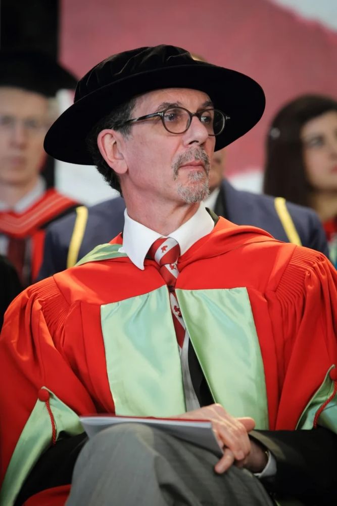 Professor Morton Mendelson in academic regalia during a McGill Convocation ceremony.