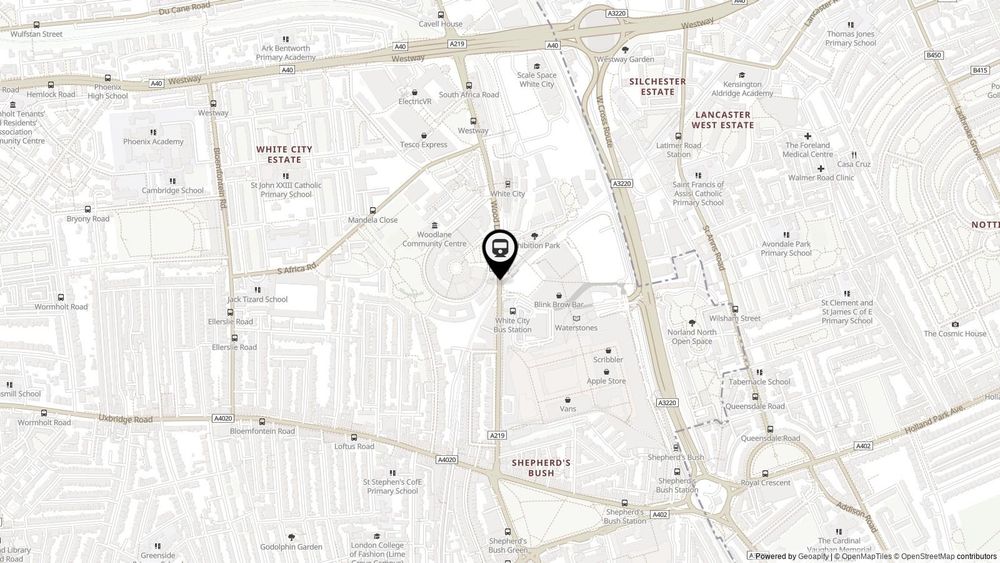 Street map centred on location of Tube of The Day