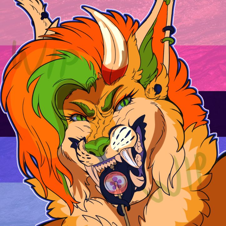 2025 Pride month icon wip of my sona