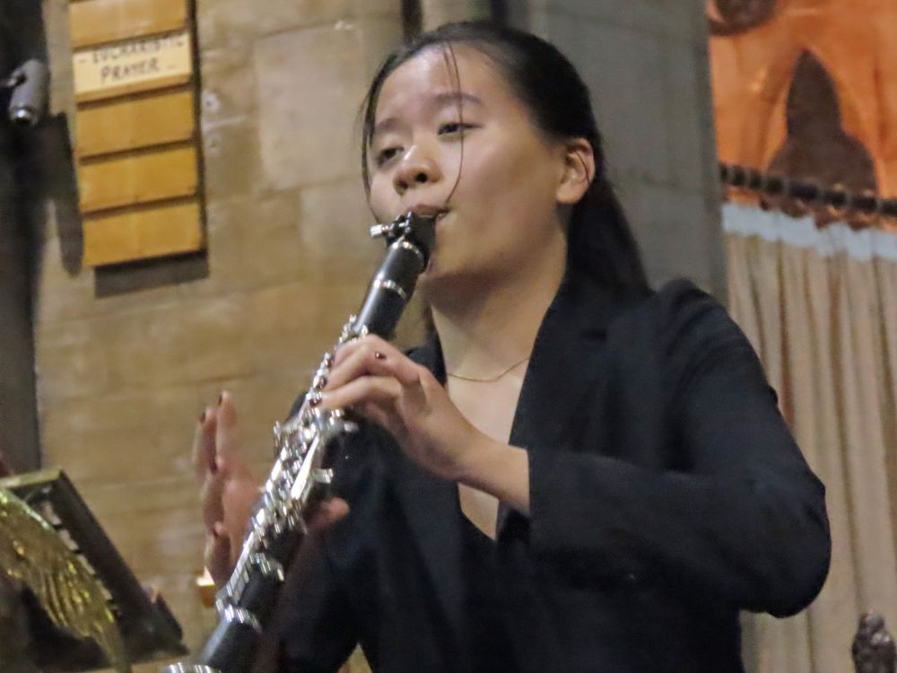 Our talented Clarinetist demonstrates a professional performance 