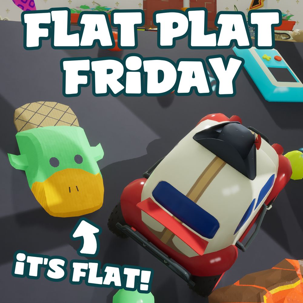 Flat platypus next to a car in Obstacle Overdrive