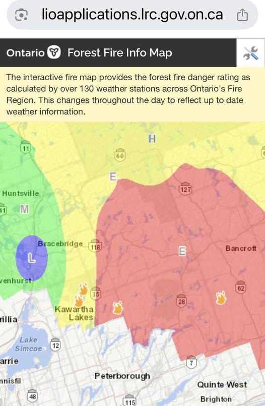 A map of fire getting a bit too close to my city