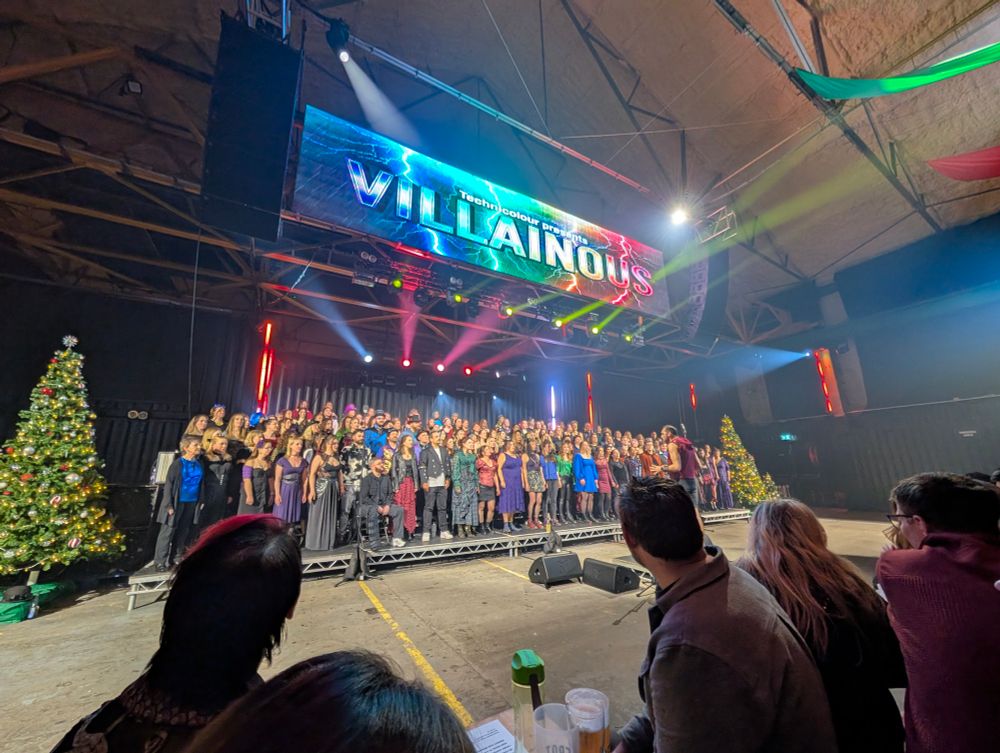 Choir singing on stage