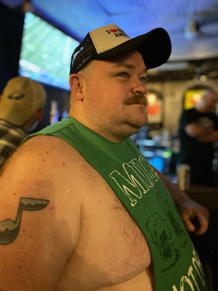 Daddy. Side boob. Mustache.