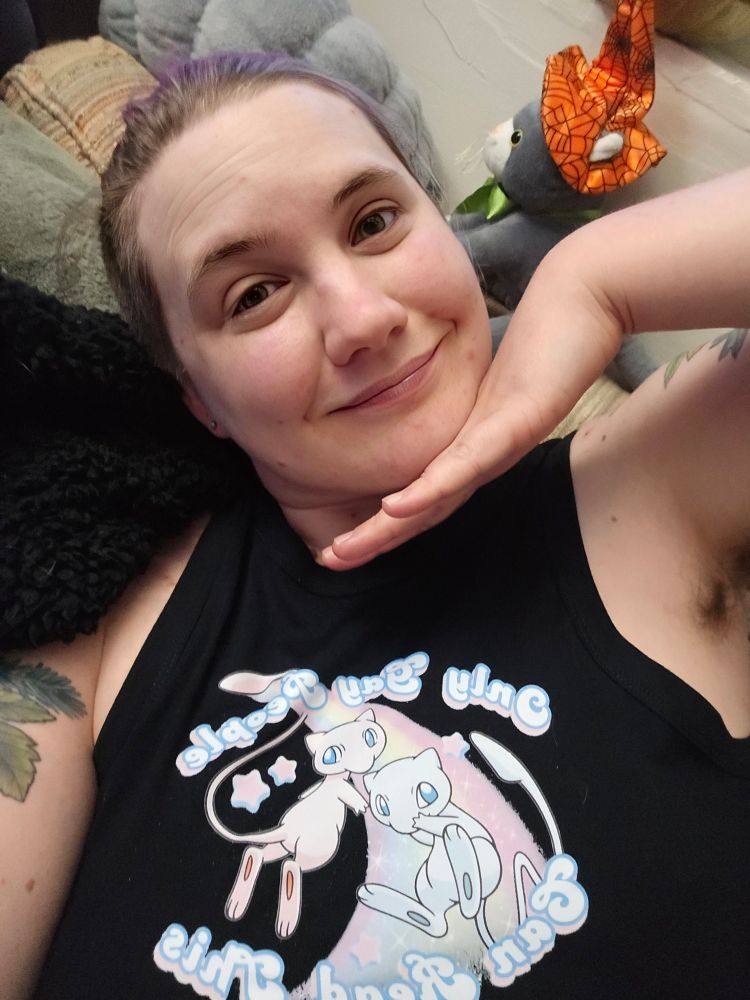 Cute selfie of me wearing said adorable shirt, it looks GREAT on me