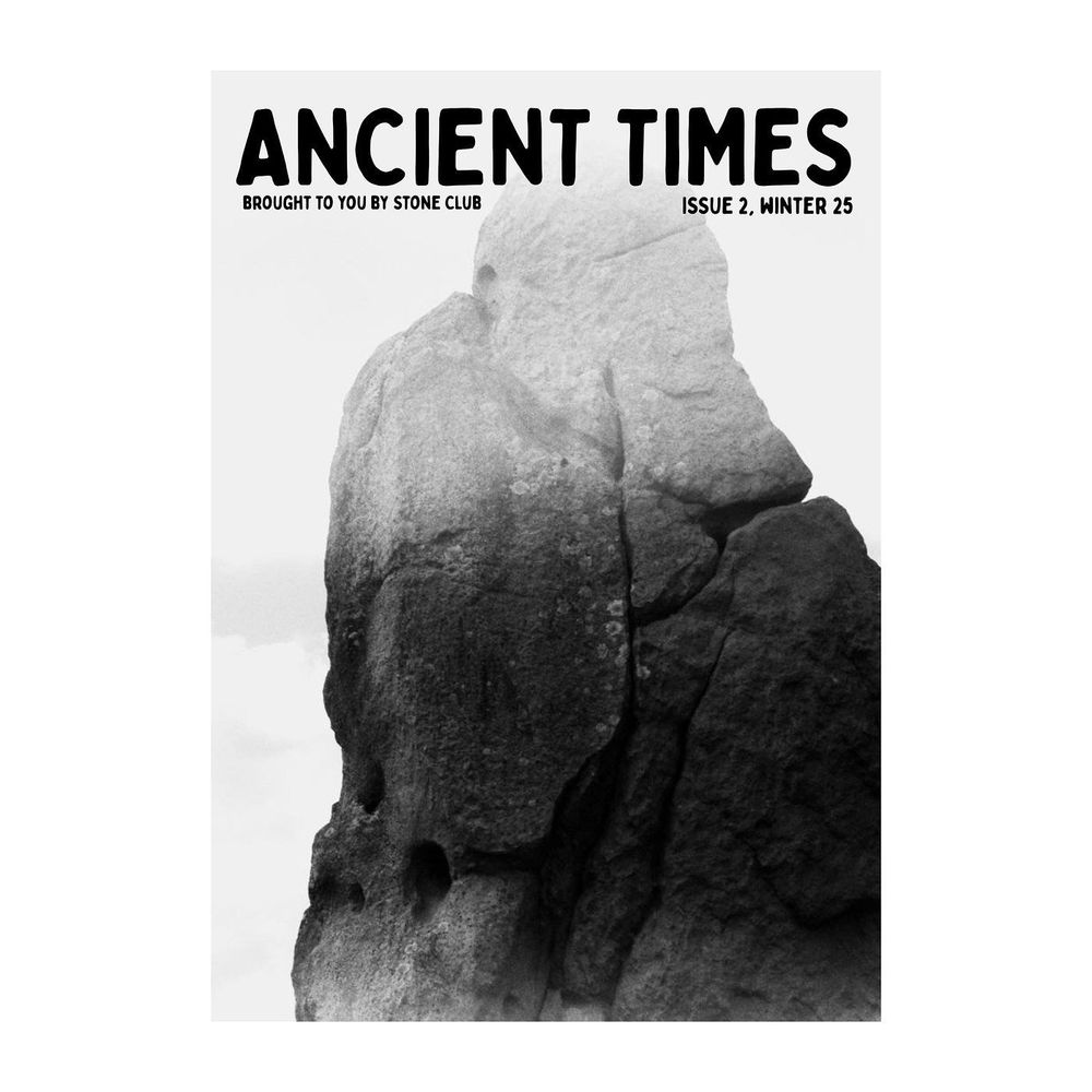 Issues 2 of Ancient Times zine front cover 
