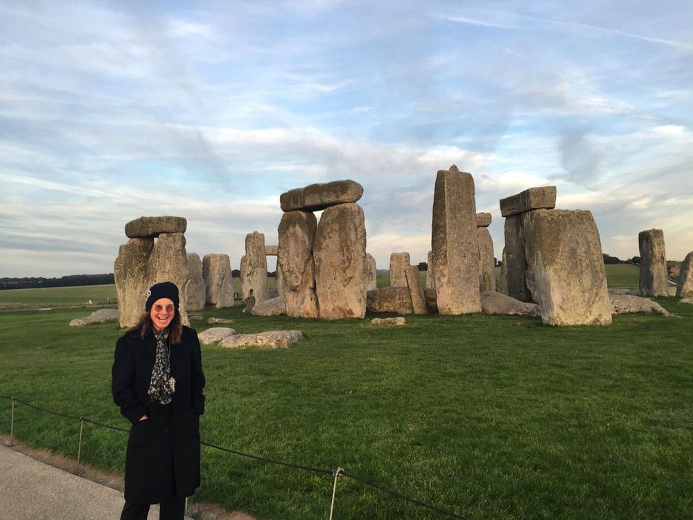 Ozzy at Stonehenge. Two rock icons