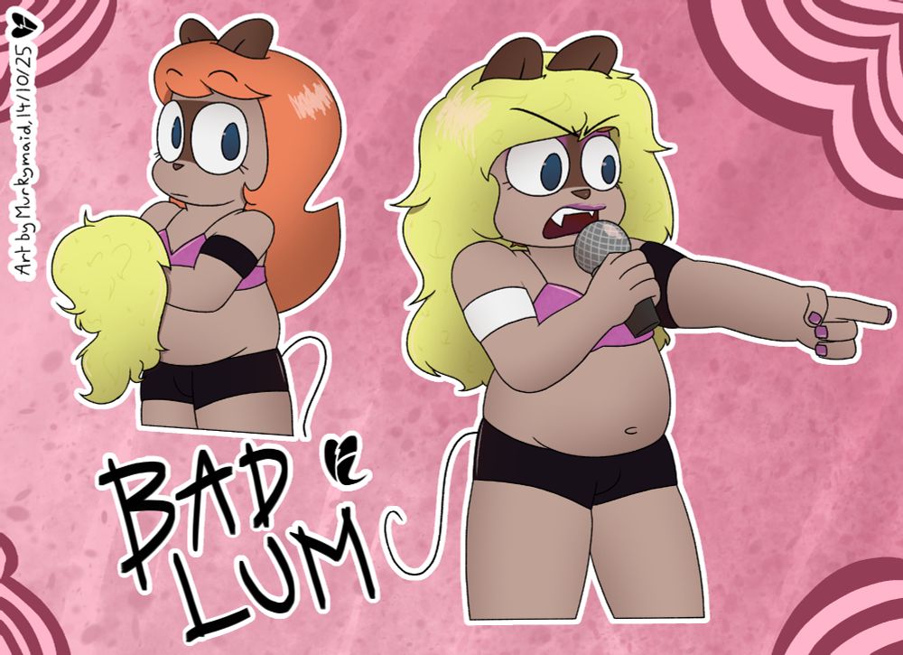 Lum dressed as Bad Irene except good actually because i didn't misclick a layer