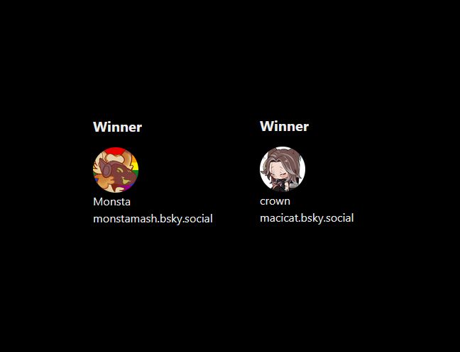 winner monsta monstamash.bsky.social
winner crown macicat.bsky.social