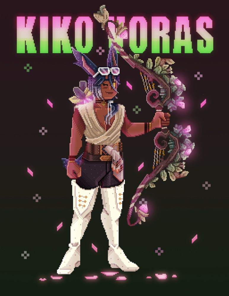 kiko voras full body pixelated art done by @jimmymmtz