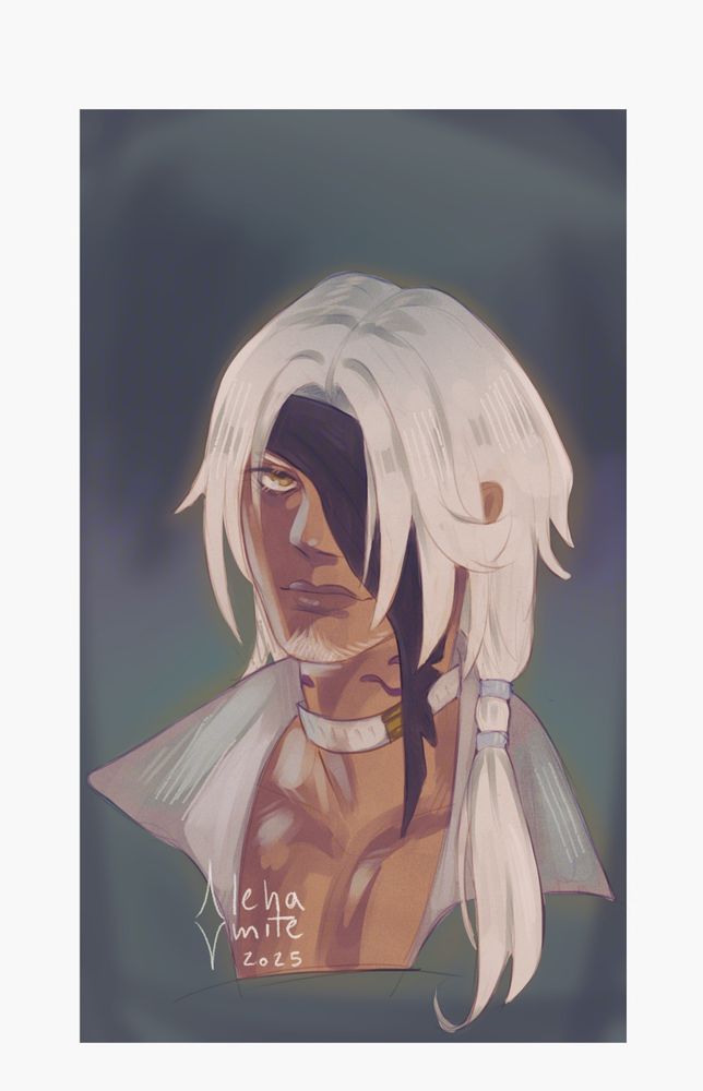 Portrait of Thancred Waters from FFXIV, specifically his Heavensward appearance.