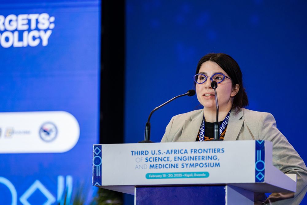 Woman speaking from podium