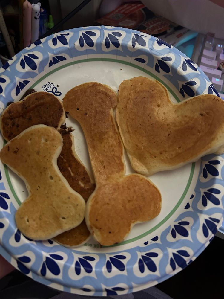 Bone shaped pancakes 