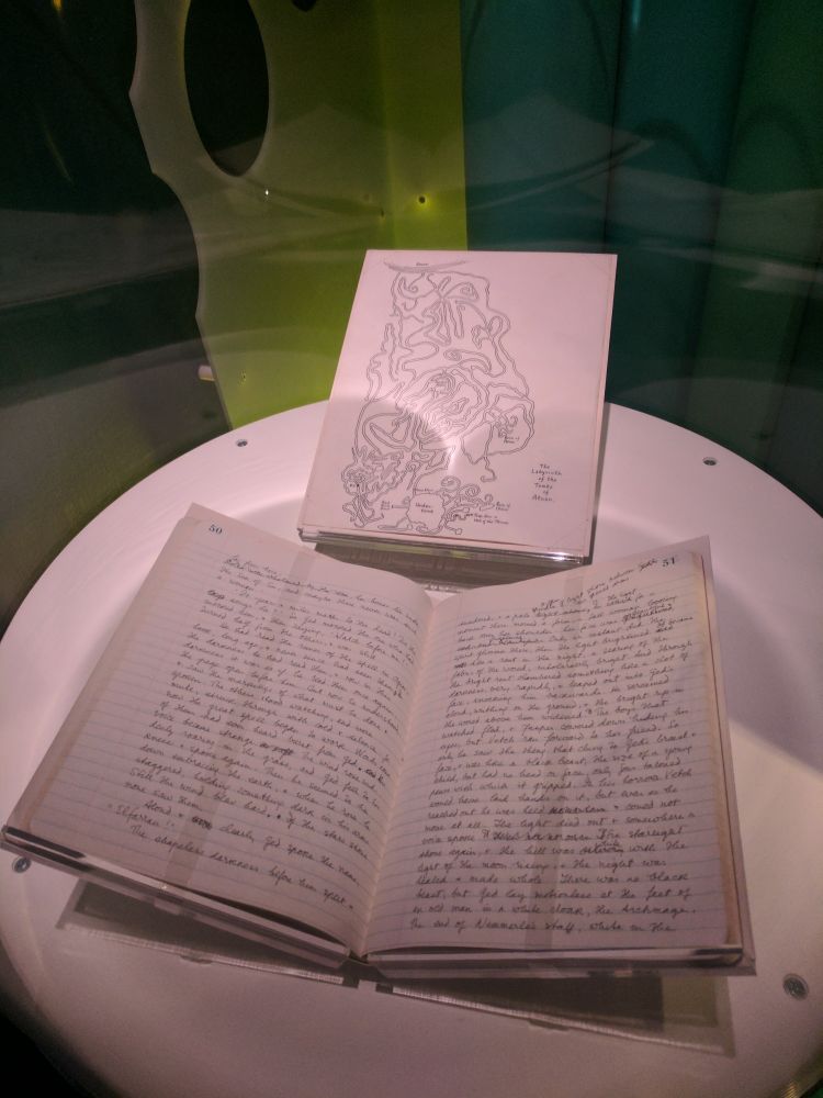 Manuscript and hand drawn map of the Tombs of Atuan