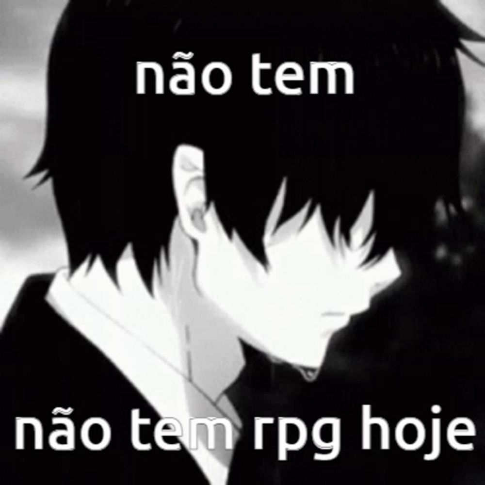 a black and white photo of a boy with a caption that says não tem não tem rpg hoje .