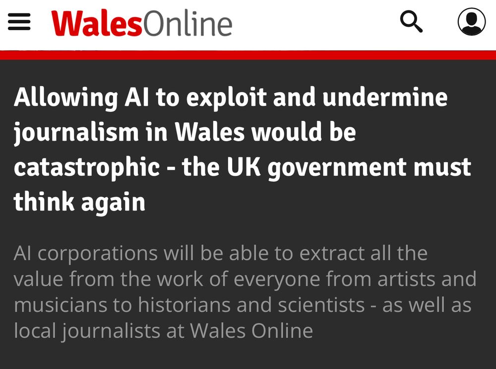 Wales online article about the threat of AI