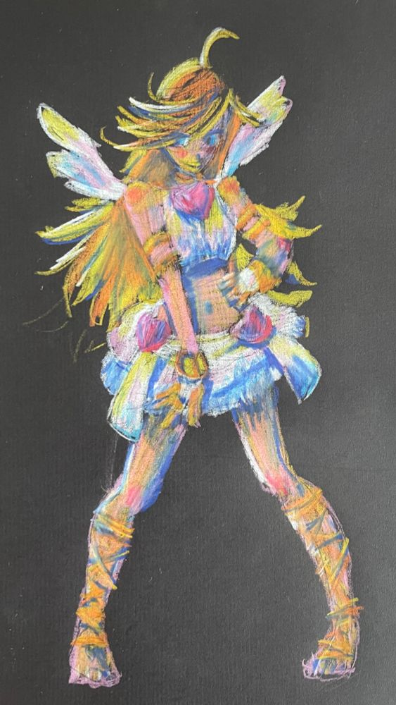 Colorful hand-drawn sketch of Panty Anarchy from PSG.