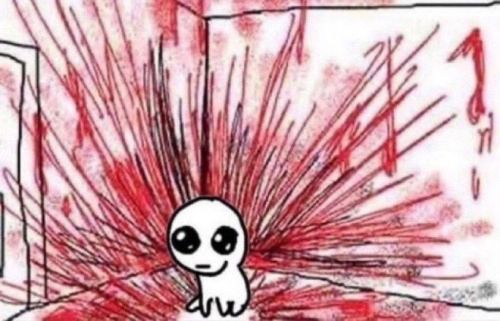 The little autism creature sitting in the corner of room surrounded by blood. You can tell he is overjoyed.