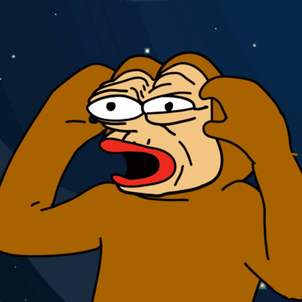 a cartoon of a monkey with a light coming out of its head