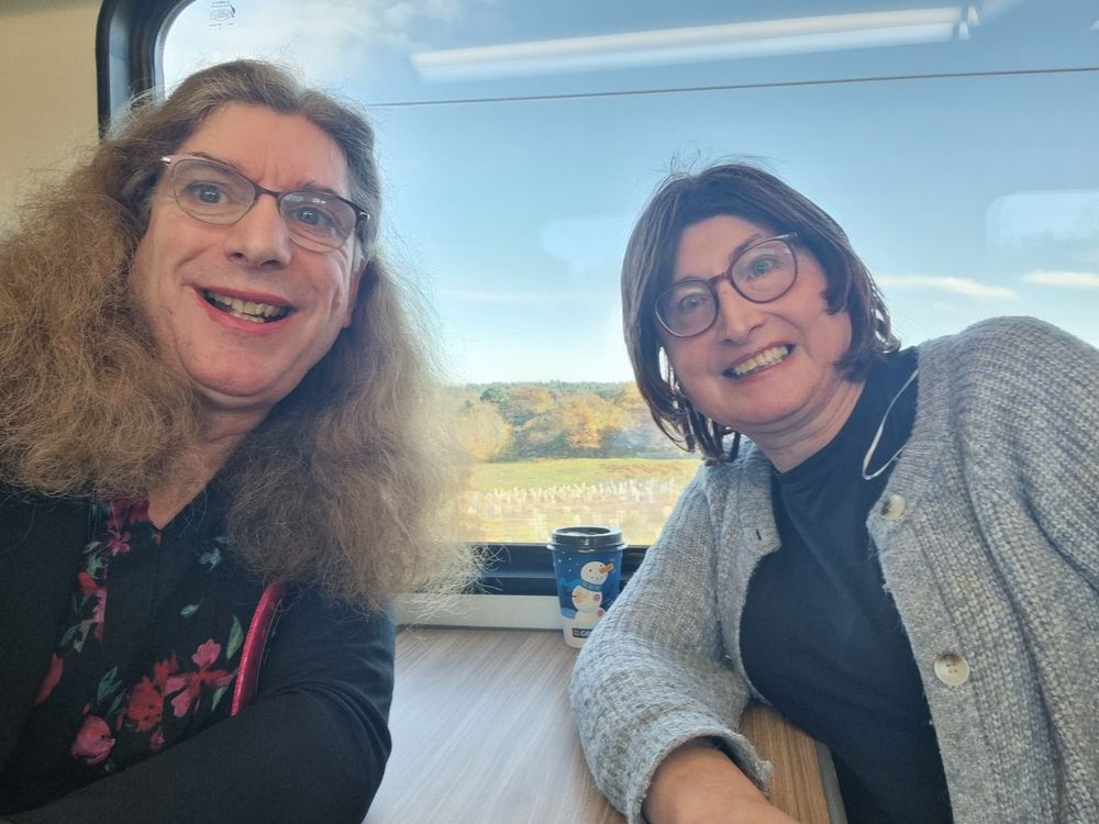 Two old dears off out on the piss 