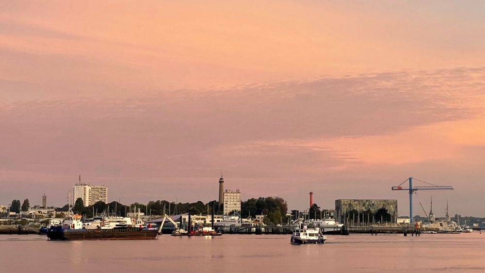 Rade de Lorient, ciel d’ #octobrerose 
