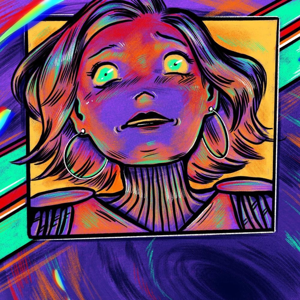 Preview panel from FairyFare #2 by Rosie Alexander, showing main character Phil Spaight staring into the void.