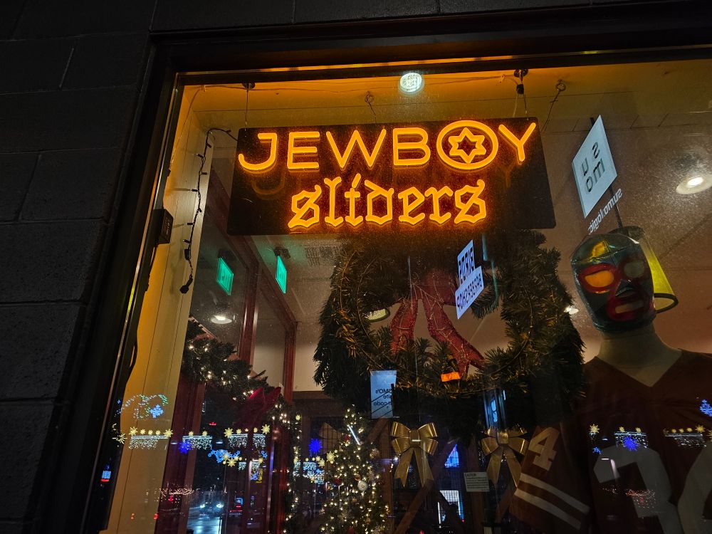 JewBoy Sliders sign