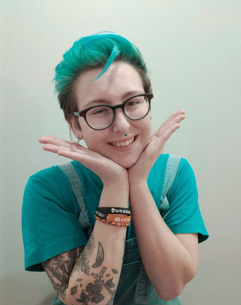 A photo of Roo, who looks exactly the same as his vtuber - even wearing the same outfit.