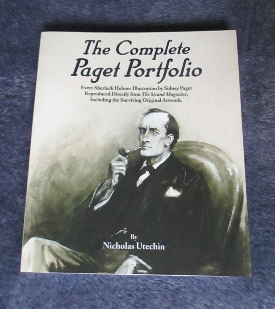 Front cover of The Complete Paget Portfolio book, showing a Sherlock Holmes drawing from 1904.
