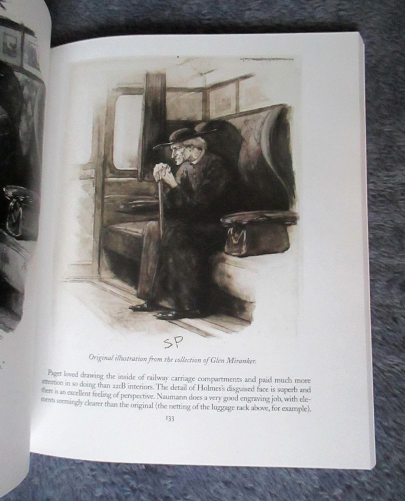 A picture in the book showing an original 1893 drawing of Sherlock Holmes dressed as a priest from 'The Final Problem'.