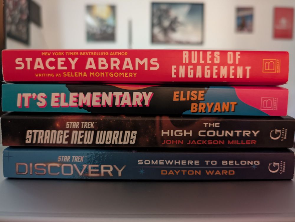 Stacey Abrams - Rules of Engagement 
Elise Bryant - It's Elementary
John Jackson Miller - Star Trek Strange New Worlds: The High Country 
Dayton Ward - Star Trek Discovery: Somewhere to Belong