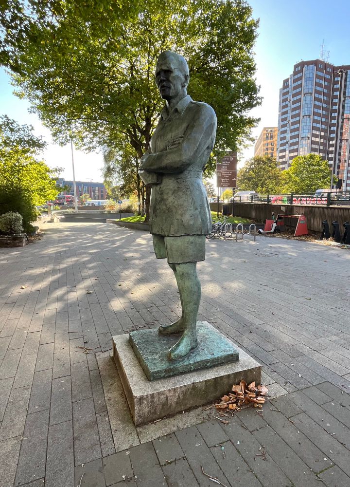 Field Marshal Sir Claude Auchinleck statue.