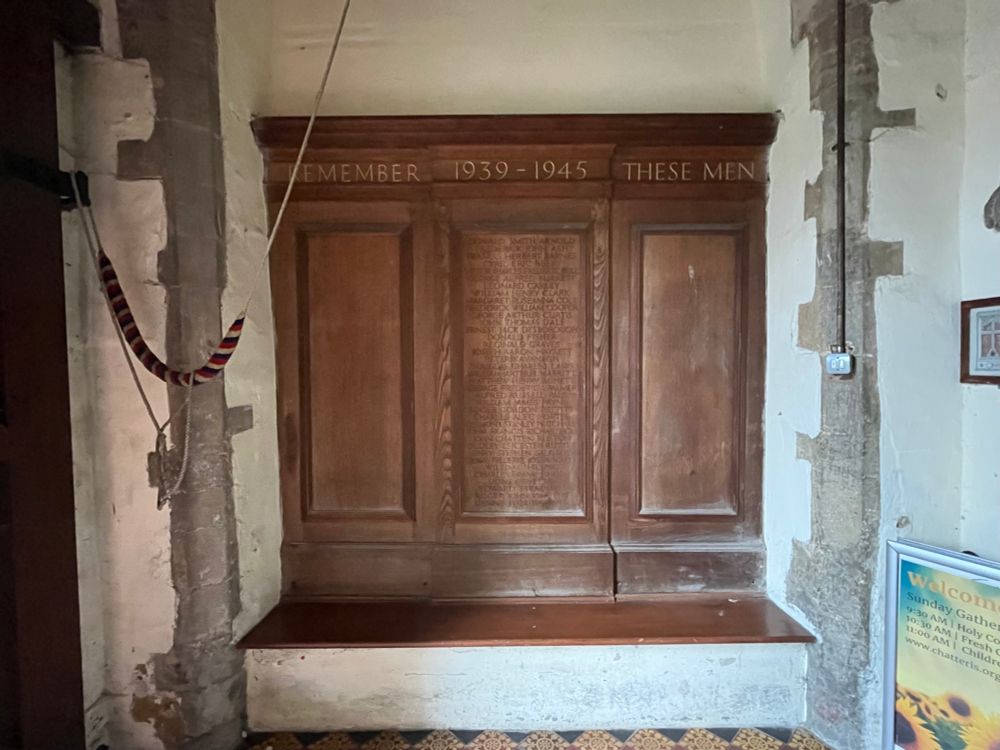 Chatteris war memorial board.