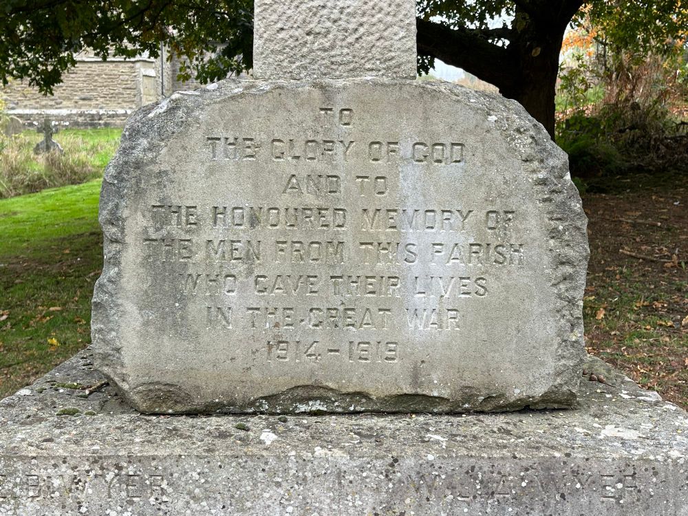 Neen Sollars war memorial. Inscription.