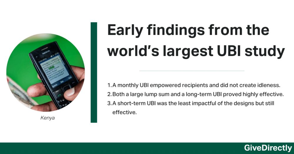 Early findings from the world’s largest UBI study | GiveDirectly