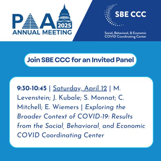Infographic about the SBE CCC invited panel at PAA 2025