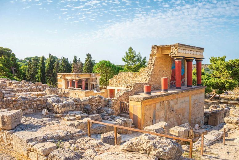 Die Ruine des Palastes von Knossos auf Kreta
