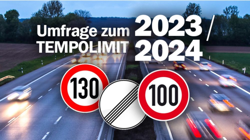 Umfrage zum Tempolimit auf Autobahnen 2023 / 2024 | Jetzt teilnehmen